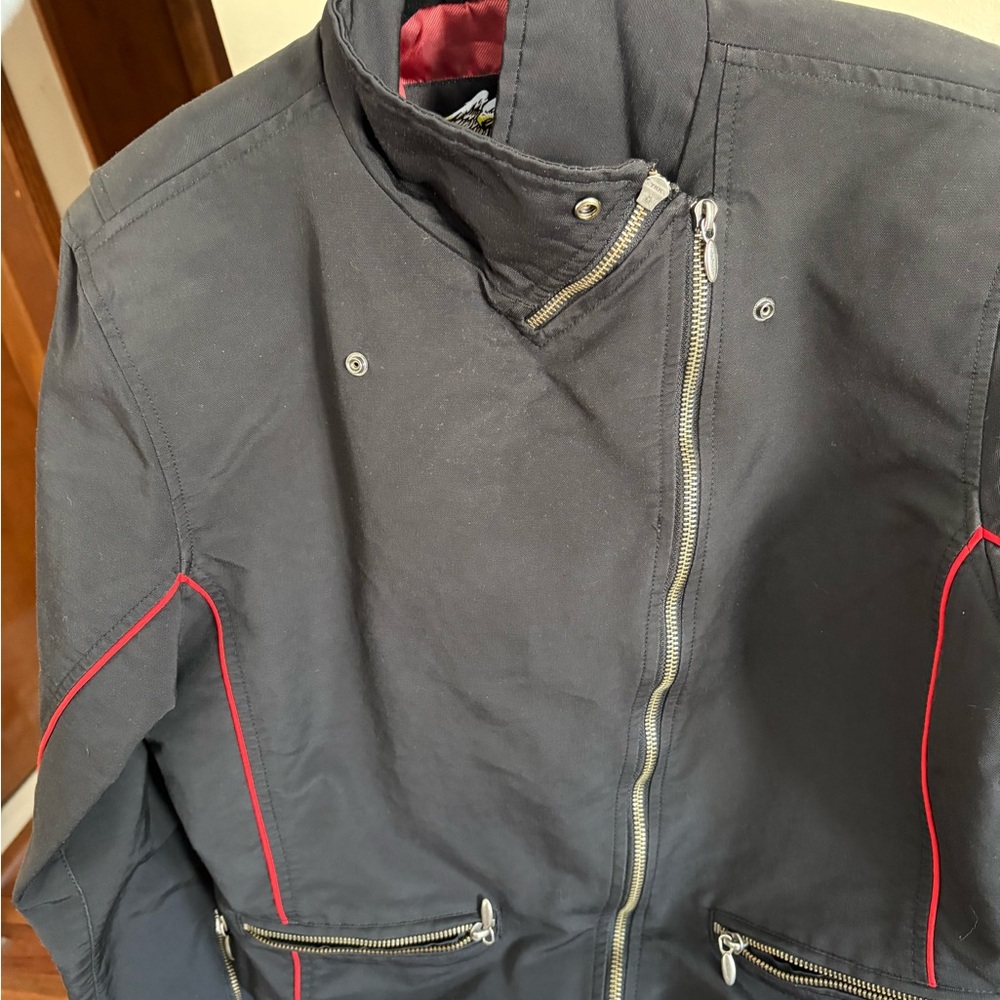 Black and red vintage Harley Davidson jacket